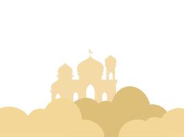 Islamic Mosque Eid Al Fitr Frame Background vector