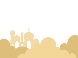 Islamic Mosque Ramadan Mubarak Background vector