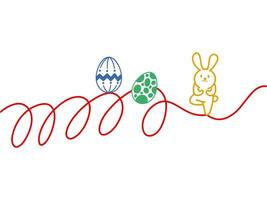 Easter Eggs Line Art Illustration vector