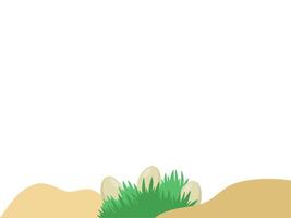 Easter Eggs in Green Grass vector