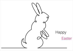 Continuous one line drawing of easter monday out line vector art illustration