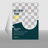 flyer template design, space for photo background vector