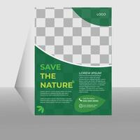 flyer template design, space for photo background. vector