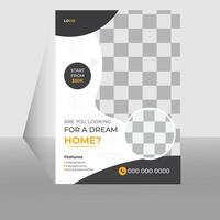 flyer template design, space for photo background vector