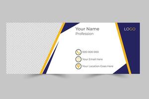 Modern, Clean, Unique Email Signature Design. vector