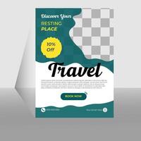 flyer template design, space for photo background vector