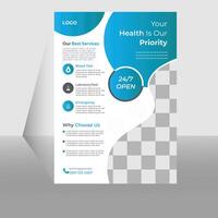 flyer template design, space for photo background vector