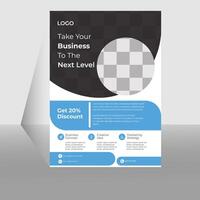 flyer template design, space for photo background vector