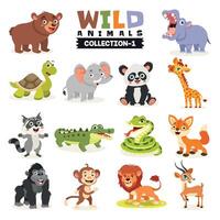 Set Of Various Wild Animals vector