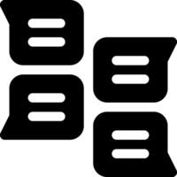 this icon or logo discussion icon or other where all matters relating to discussion activities, preparation and others or design application software vector