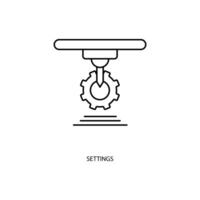 3d settings concept line icon. Simple element illustration.3d settings concept outline symbol design. vector