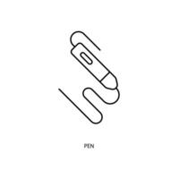 3d pen concept line icon. Simple element illustration. 3d pen concept outline symbol design. vector