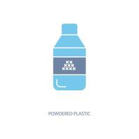 powdered plastic concept line icon. Simple element illustration. powdered plastic concept outline symbol design. vector