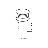 filament concept line icon. Simple element illustration. filament concept outline symbol design. vector