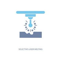 selective laser melting concept line icon. Simple element illustration. selective laser melting concept outline symbol design. vector