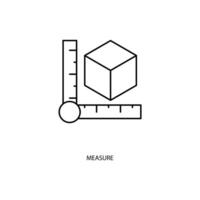 measure concept line icon. Simple element illustration. measure concept outline symbol design. vector