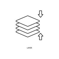 layer concept line icon. Simple element illustration. layer concept outline symbol design. vector