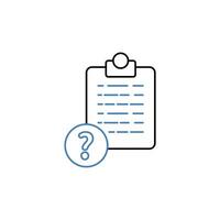 questionnaire concept line icon. Simple element illustration. questionnaire concept outline symbol design. vector