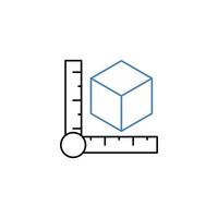 measure concept line icon. Simple element illustration. measure concept outline symbol design. vector