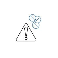 danger concept line icon. Simple element illustration. danger concept outline symbol design. vector