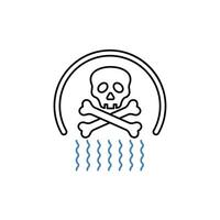 toxic air concept line icon. Simple element illustration. toxic air concept outline symbol design. vector