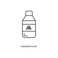 powdered plastic concept line icon. Simple element illustration. powdered plastic concept outline symbol design. vector