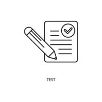 test concept line icon. Simple element illustration. test concept outline symbol design. vector