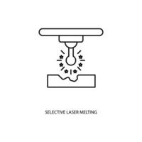 selective laser melting concept line icon. Simple element illustration. selective laser melting concept outline symbol design. vector