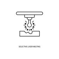 selective laser melting concept line icon. Simple element illustration. selective laser melting concept outline symbol design. vector