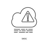 niebla tóxica concepto línea icono. sencillo elemento ilustración. niebla tóxica concepto contorno símbolo diseño. vector