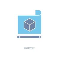 prototype concept line icon. Simple element illustration. prototype concept outline symbol design. vector