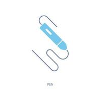 3d pen concept line icon. Simple element illustration. 3d pen concept outline symbol design. vector