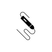 3d bolígrafo concepto línea icono. sencillo elemento ilustración. 3d bolígrafo concepto contorno símbolo diseño. vector