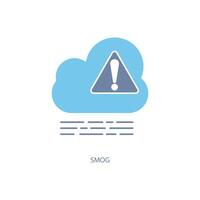 smog concept line icon. Simple element illustration. smog concept outline symbol design. vector