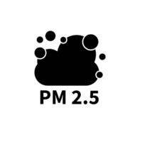 pm 2.5 concepto línea icono. sencillo elemento ilustración. pm 2.5 concepto contorno símbolo diseño. vector