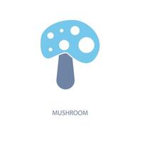 mushroom concept line icon. Simple element illustration. mushroom concept outline symbol design. vector