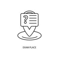 exam place concept line icon. Simple element illustration. exam place concept outline symbol design. vector