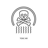 toxic air concept line icon. Simple element illustration. toxic air concept outline symbol design. vector