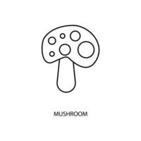 mushroom concept line icon. Simple element illustration. mushroom concept outline symbol design. vector