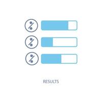 results concept line icon. Simple element illustration. results concept outline symbol design. vector