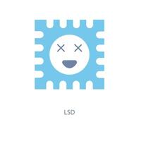 lsd concept line icon. Simple element illustration. lsd concept outline symbol design. vector