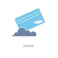 cocaine concept line icon. Simple element illustration. cocaine concept outline symbol design. vector