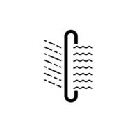 air filter concept line icon. Simple element illustration. air filter concept outline symbol design. vector