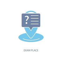 exam place concept line icon. Simple element illustration. exam place concept outline symbol design. vector