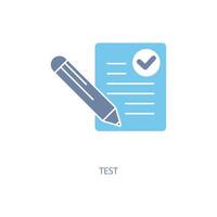 test concept line icon. Simple element illustration. test concept outline symbol design. vector