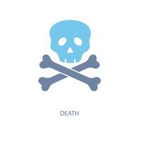 death concept line icon. Simple element illustration. death concept outline symbol design. vector