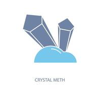 cristal metanfetamina concepto línea icono. sencillo elemento ilustración. cristal metanfetamina concepto contorno símbolo diseño. vector