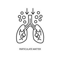 particulate matter concept line icon. Simple element illustration. particulate matter concept outline symbol design. vector