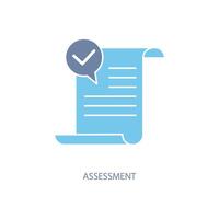 assessment concept line icon. Simple element illustration. assessment concept outline symbol design. vector