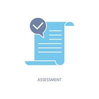 assessment concept line icon. Simple element illustration. assessment concept outline symbol design. vector